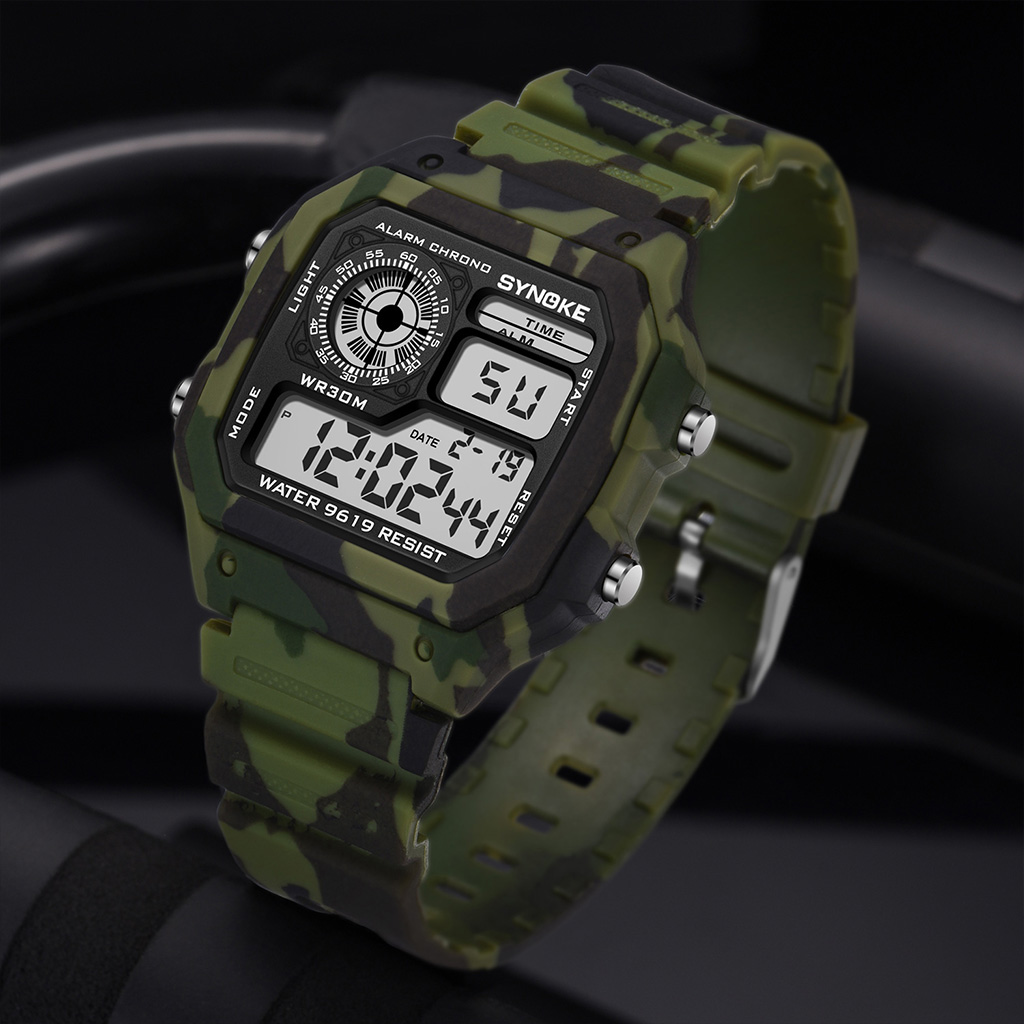 Synoke Outdoor Military Digita - Canvas Strap Watch 评论和价格
