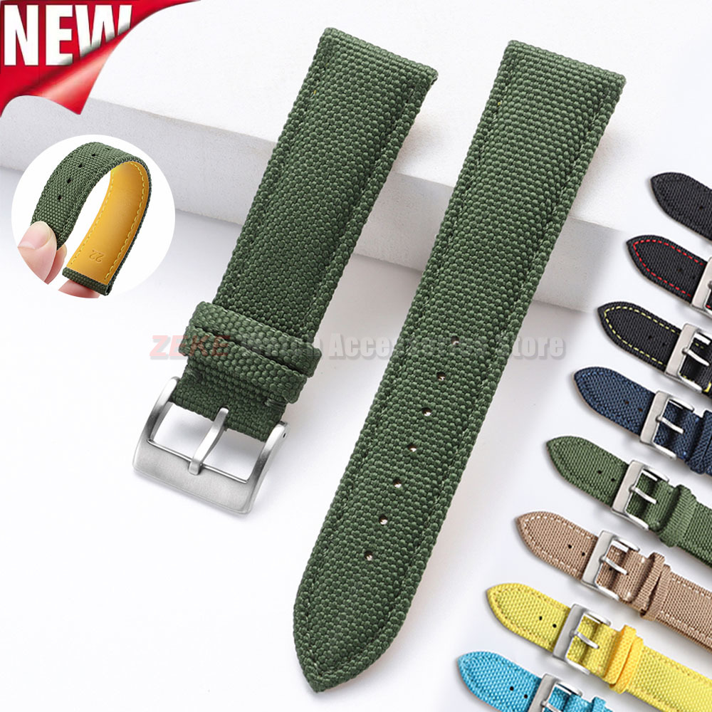 Waterproof Sailcloth Watch Ban - Leather Strap Quick Release 评论和价格