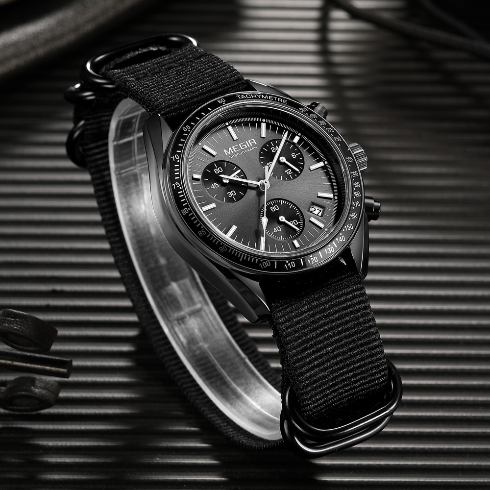 MEGIR New Luxury Men's Watches - Canvas Strap Watch 评论和价格