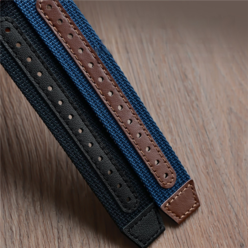 Nylon Ribbed Watch Band 20mm 2 - Canvas Strap Watch 评论和价格