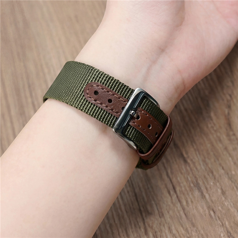 Nylon Ribbed Watch Band 20mm 2 - Canvas Strap Watch 评论和价格