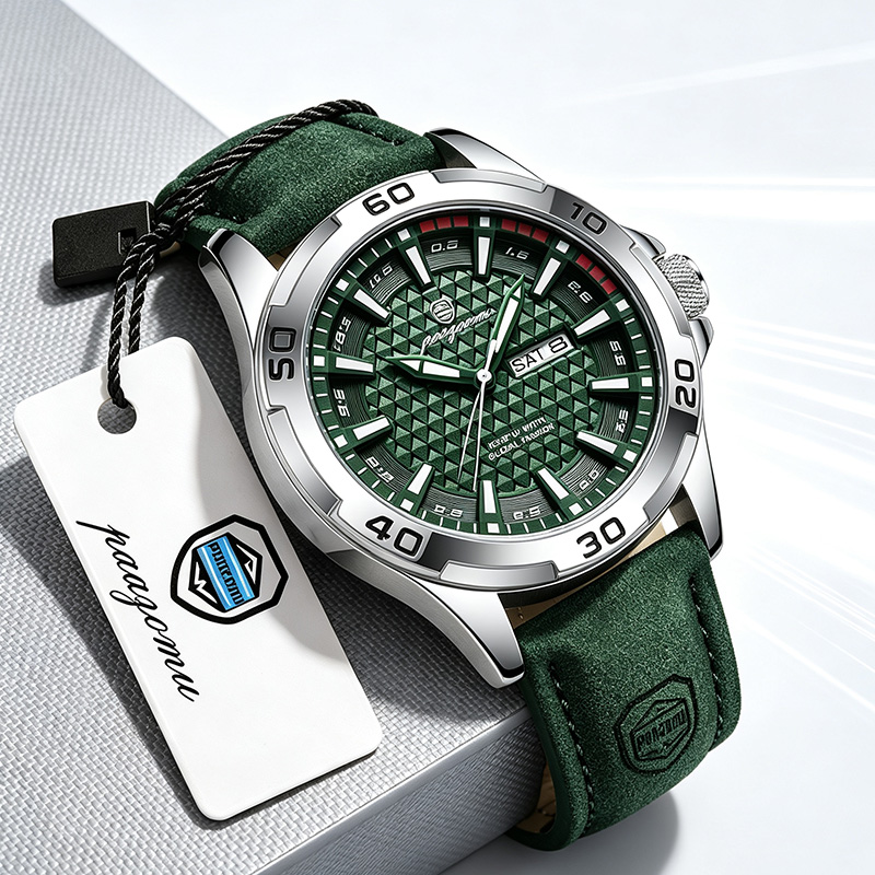 PAAZOMU Luxury Brand Men Watch - Leather Watch Band Men 评论和价格
