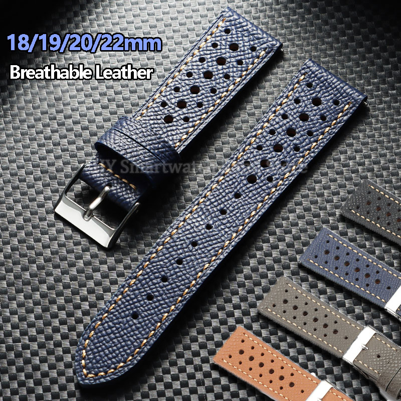 18mm 19mm 20mm 22mm Breathable - Leather Strap Quick Release 评论和价格