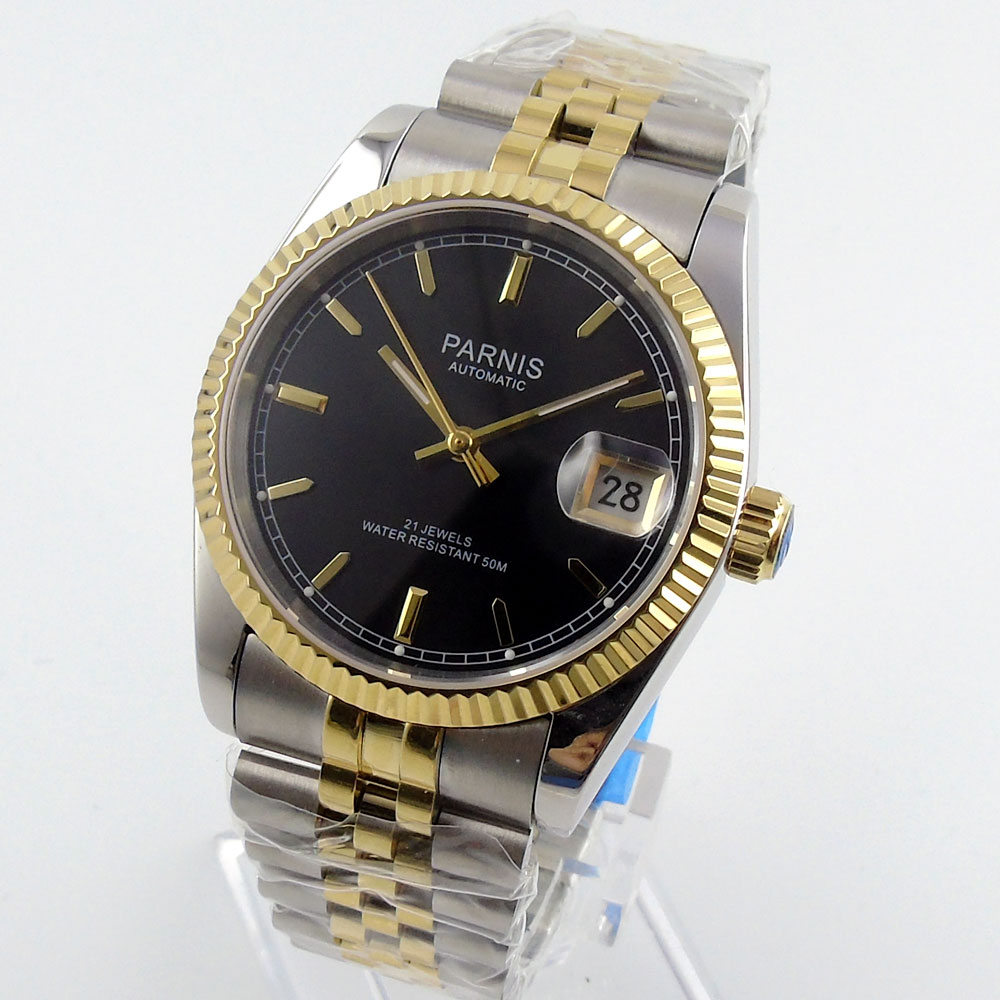 Parnis 36mm Mens Automatic Wat - Rolex Watch Datejust 评论和价格