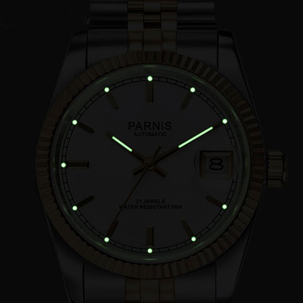 Parnis 36mm Mens Automatic Wat - Rolex Watch Datejust 评论和价格