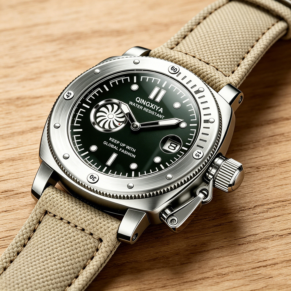 Cool Creative Khaki Canvas Str - Canvas Strap Watch 评论和价格