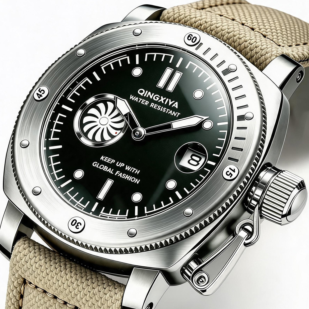 Cool Creative Khaki Canvas Str - Canvas Strap Watch 评论和价格