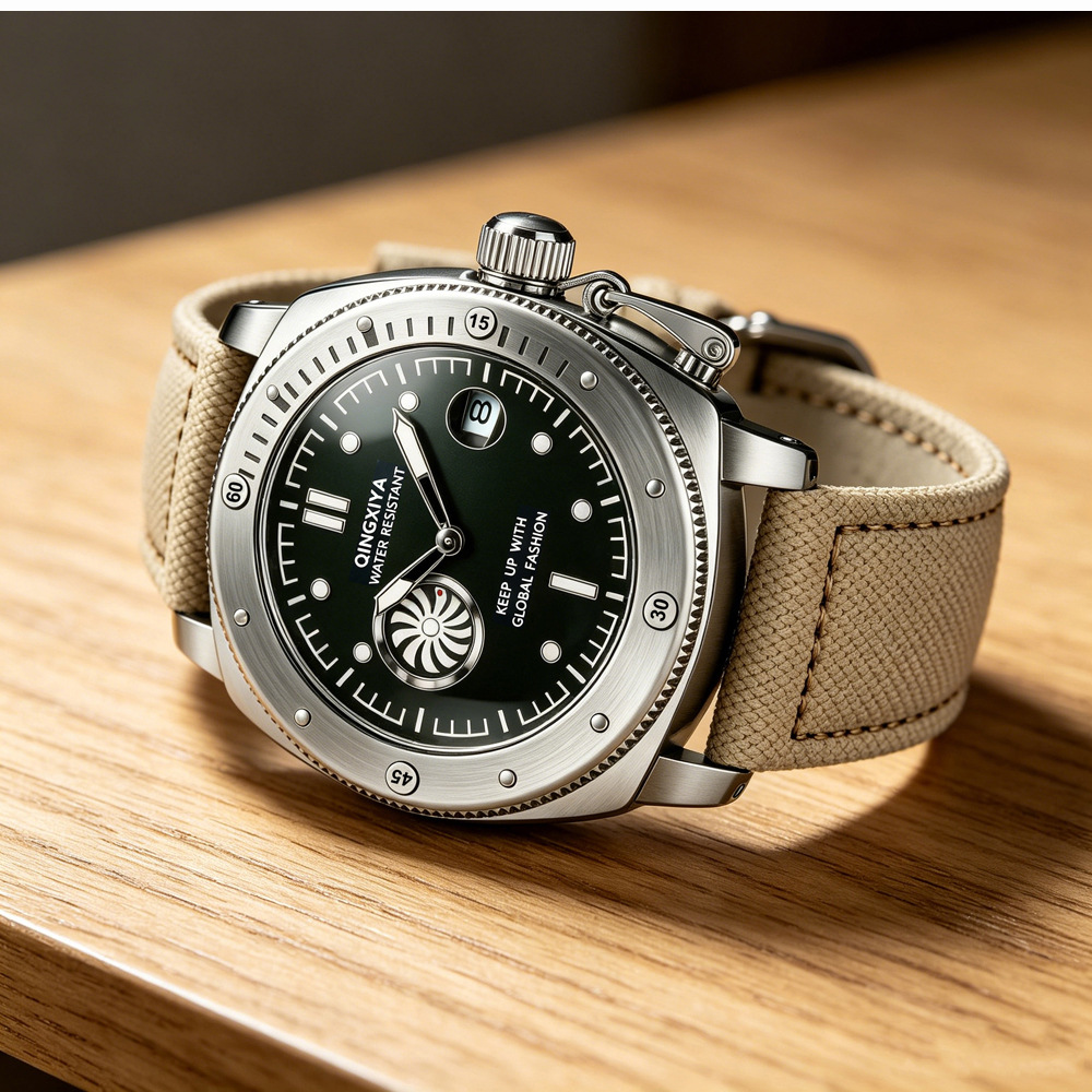 Cool Creative Khaki Canvas Str - Canvas Strap Watch 评论和价格