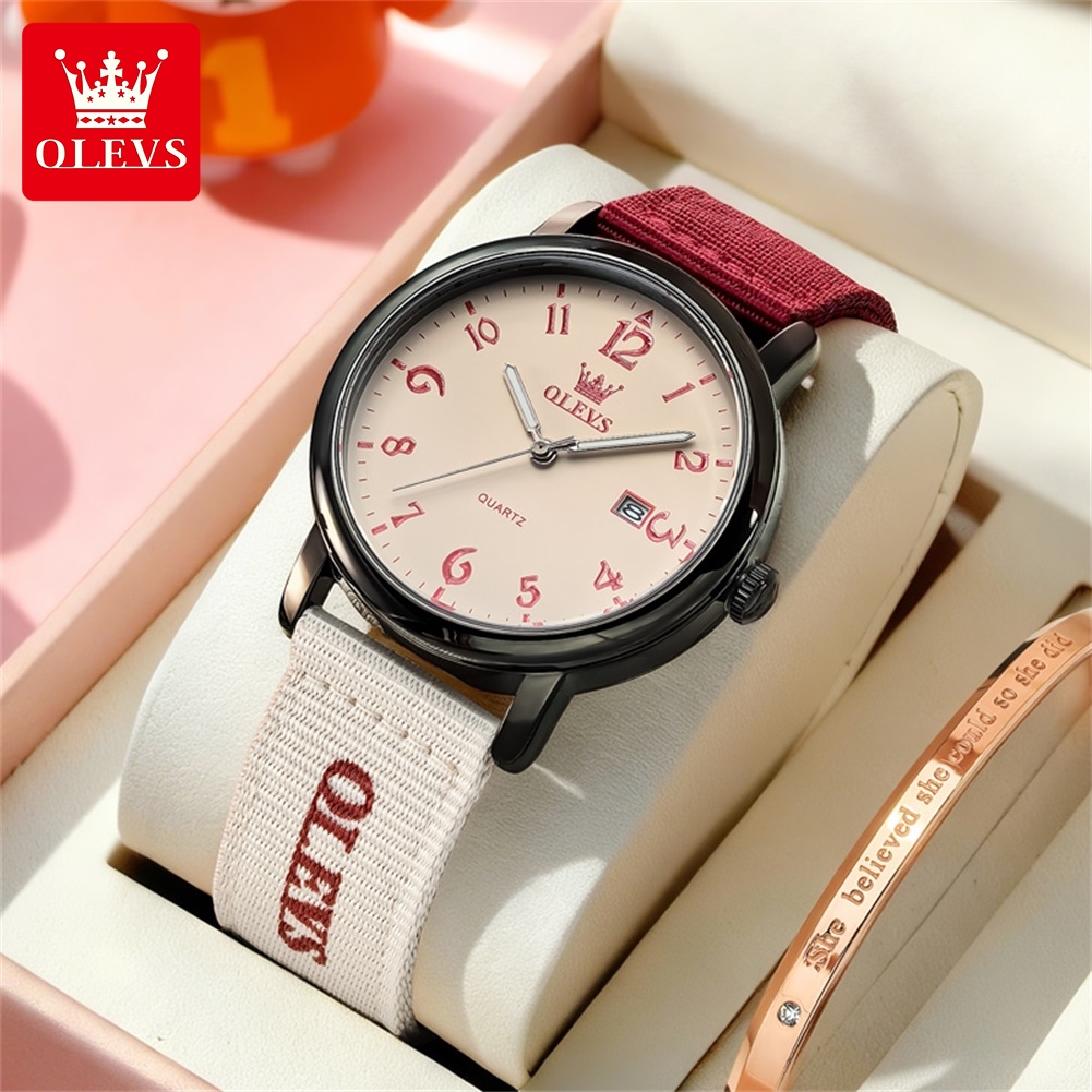 OLEVS Brand New Fashion Quartz - Canvas Strap Watch 评论和价格