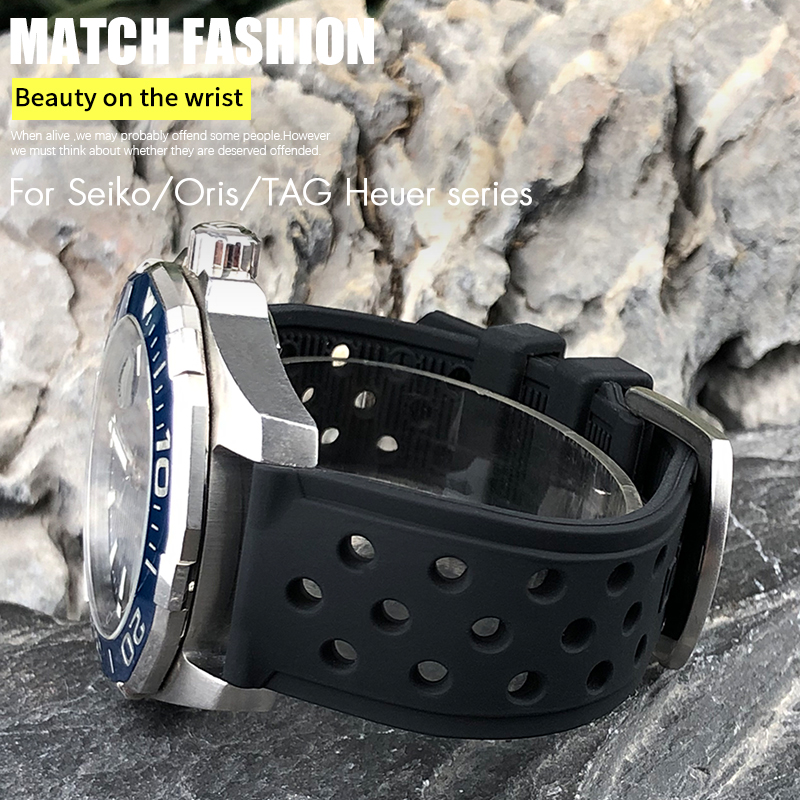 22mm 21mm 20mm Silicone Watch  - Seiko Watch 5 Sports 评论和价格