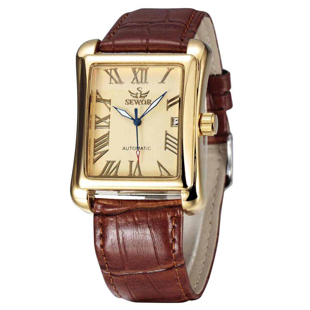 SEWOR Top Brand Luxury Men Wat - Cartier Watch Santos 评论和价格