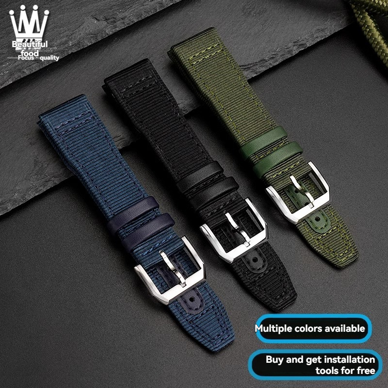 High quality blue-green bracel - Leather Watch Band Men 评论和价格