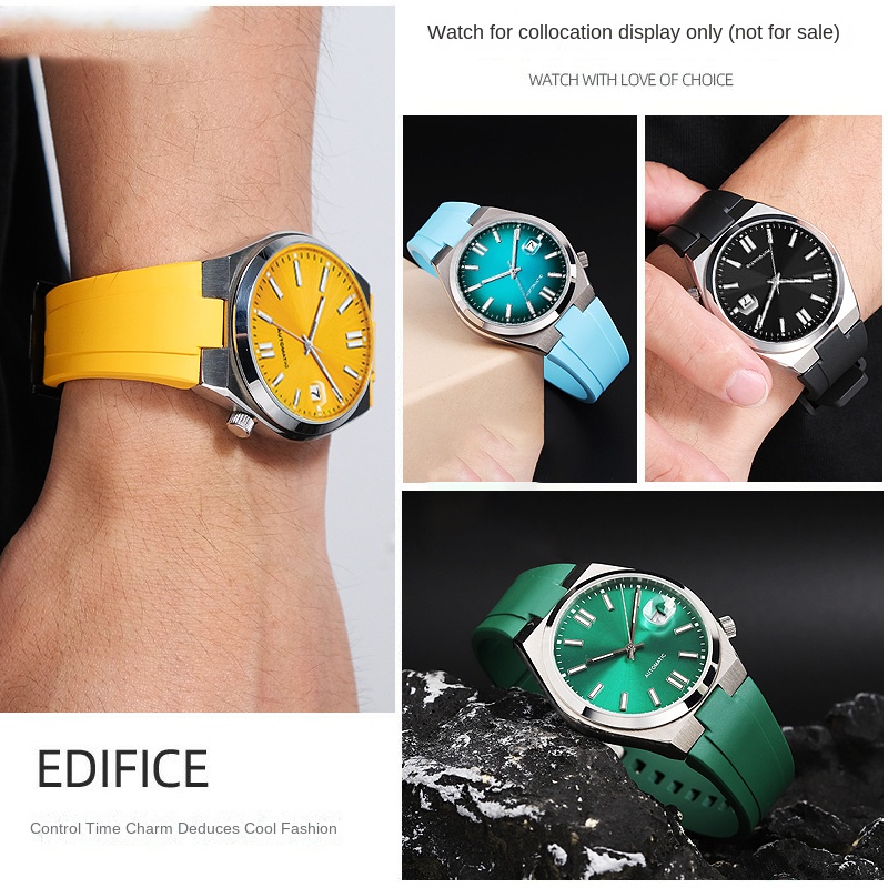 Fluoro rubber Watch Strap For  - Citizen Watch Tsuyosa 评论和价格